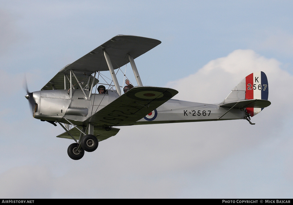 Aircraft Photo of G-MOTH / K2567 | De Havilland D.H. 82A Tiger Moth II | UK - Air Force | AirHistory.net #319560