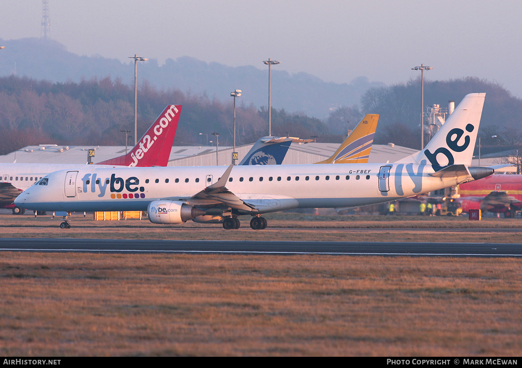 Aircraft Photo of G-FBEF | Embraer 195LR (ERJ-190-200LR) | Flybe | AirHistory.net #319580