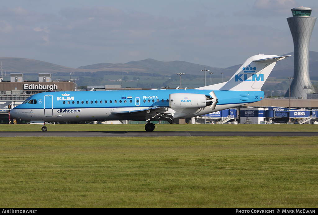 Aircraft Photo of PH-WXA | Fokker 70 (F28-0070) | KLM Cityhopper | AirHistory.net #319597