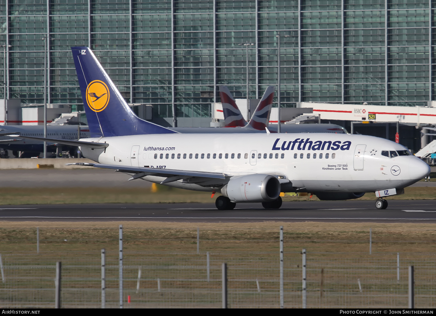 Aircraft Photo of D-ABIZ | Boeing 737-530 | Lufthansa | AirHistory.net #319608
