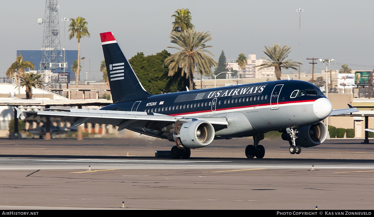 Aircraft Photo of N752US | Airbus A319-112 | US Airways | AirHistory.net #319617