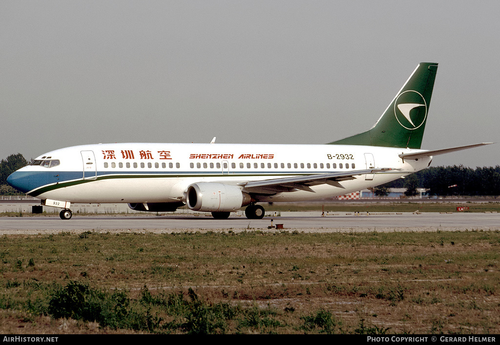 Aircraft Photo of B-2932 | Boeing 737-3K9 | Shenzhen Airlines | AirHistory.net #319666