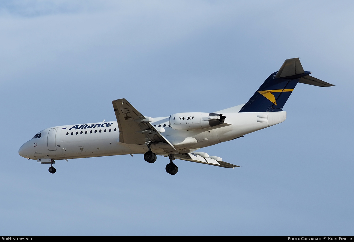 Aircraft Photo of VH-QQV | Fokker 70 (F28-0070) | Alliance Airlines | AirHistory.net #319726