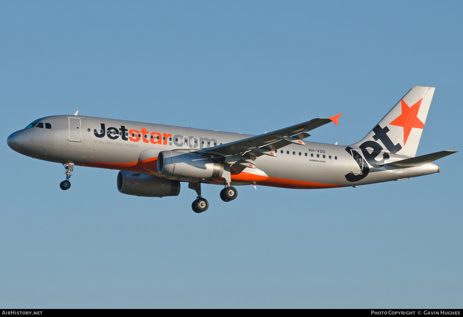 Aircraft Photo of VH-VQD | Airbus A320-232 | Jetstar Airways | AirHistory.net #320171