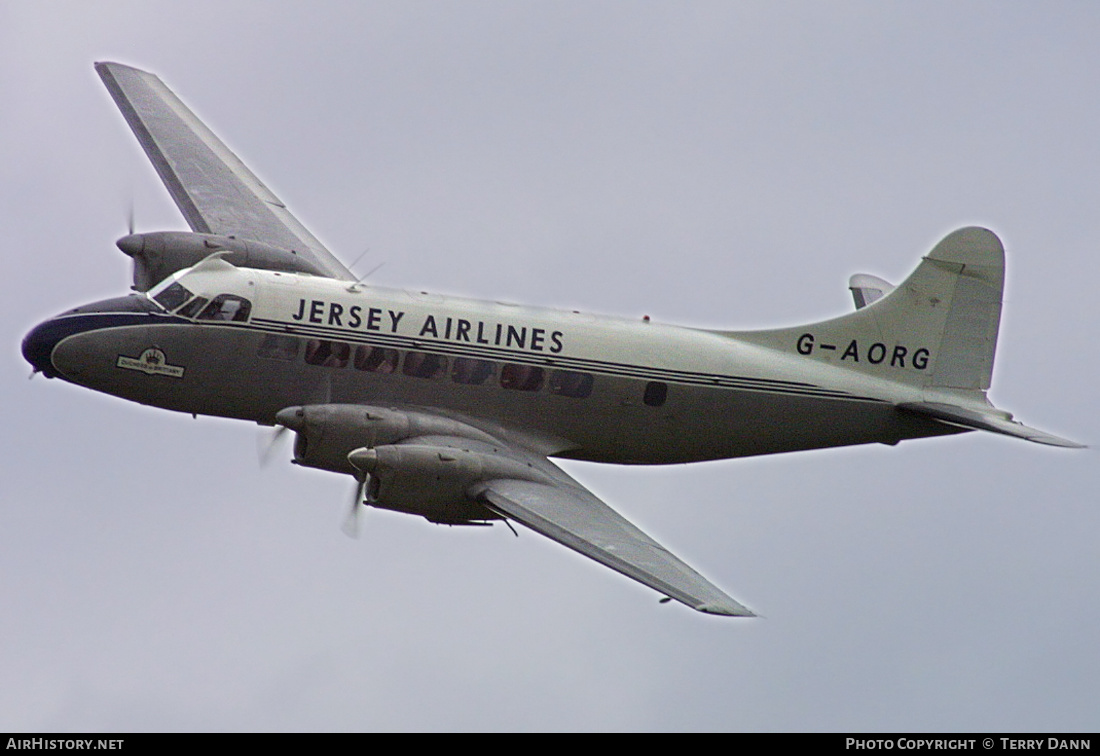 Aircraft Photo of G-AORG | De Havilland D.H. 114 Heron 2B | Jersey Airlines | AirHistory.net #320279