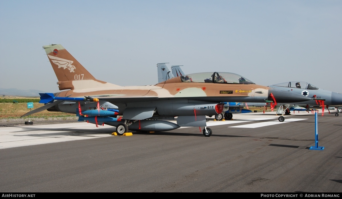 Aircraft Photo of 017 / 78-0362 | General Dynamics F-16B Netz | Israel - Air Force | AirHistory.net #320357
