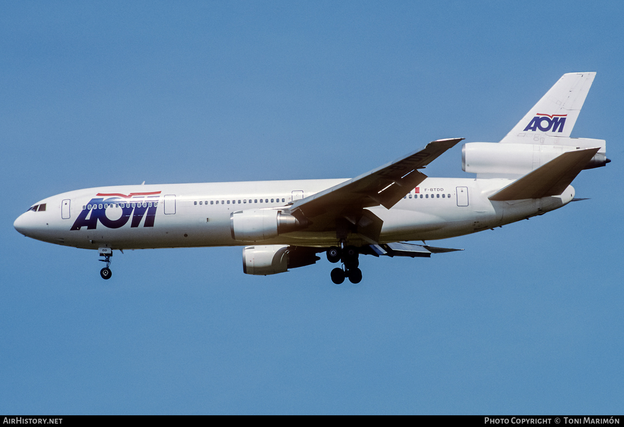 Aircraft Photo of F-BTDD | McDonnell Douglas DC-10-30 | AOM French Airlines | AirHistory.net #320405