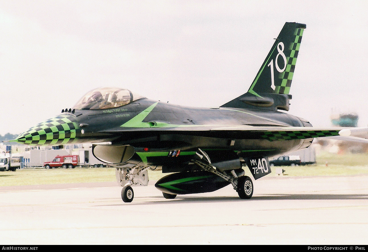 Aircraft Photo of MM7240 | General Dynamics F-16A/ADF Fighting Falcon | Italy - Air Force | AirHistory.net #320436