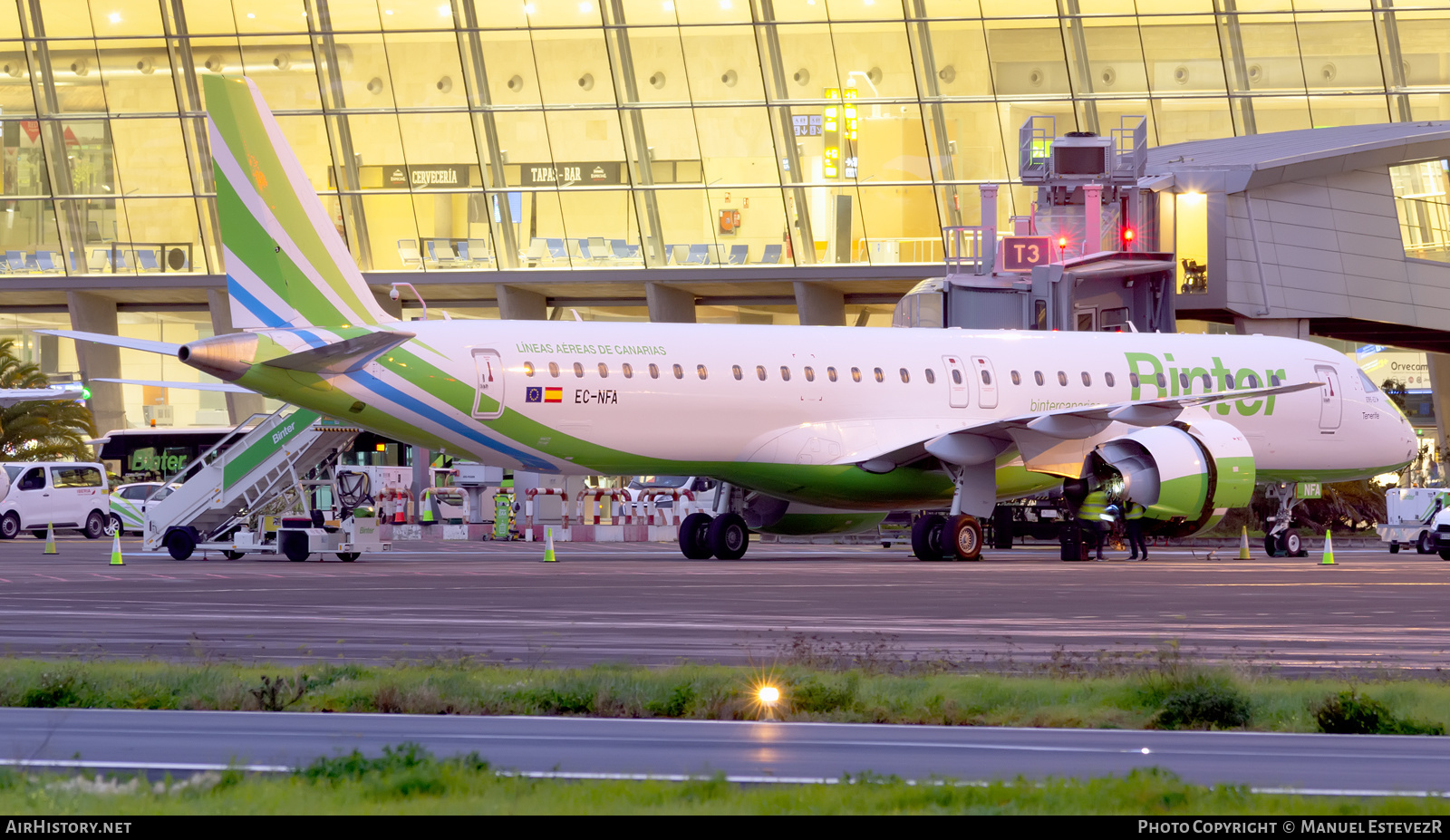 Aircraft Photo of EC-NFA | Embraer 195-E2 (ERJ-190-400) | Binter Canarias | AirHistory.net #320525