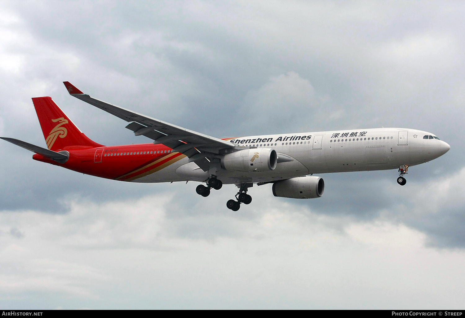 Aircraft Photo of B-1072 | Airbus A330-343 | Shenzhen Airlines | AirHistory.net #320526