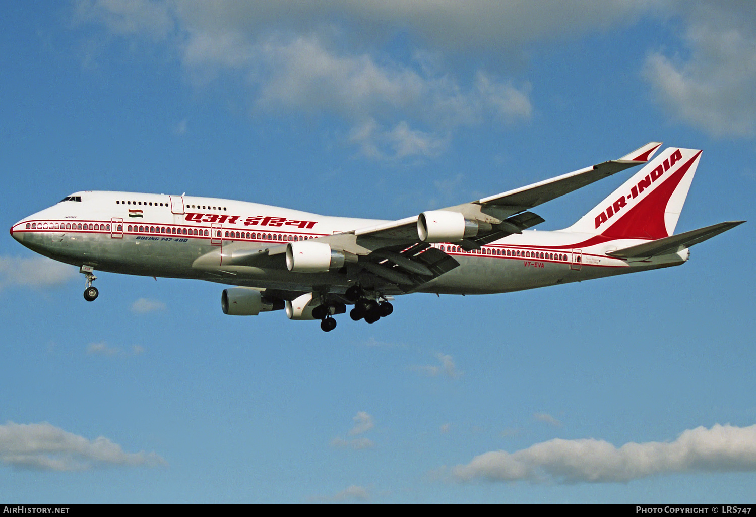 Aircraft Photo of VT-EVA | Boeing 747-437 | Air India | AirHistory.net #320586