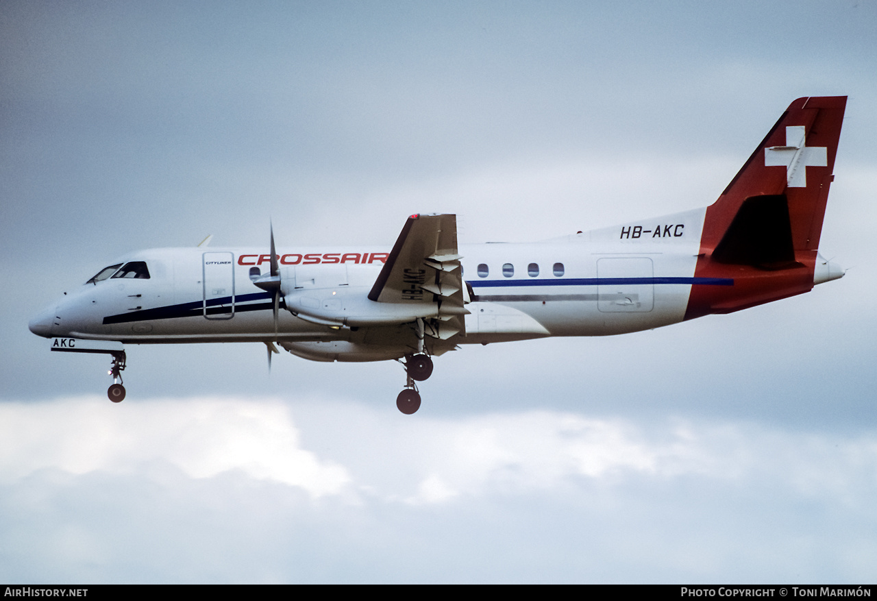 Aircraft Photo of HB-AKC | Saab 340B | Crossair | AirHistory.net #320625