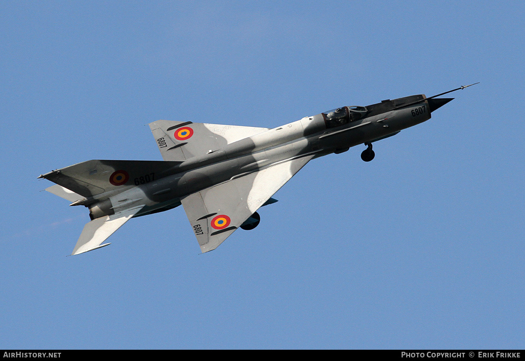 Aircraft Photo of 6807 | Mikoyan-Gurevich MiG-21MF Lancer C | Romania - Air Force | AirHistory.net #320644