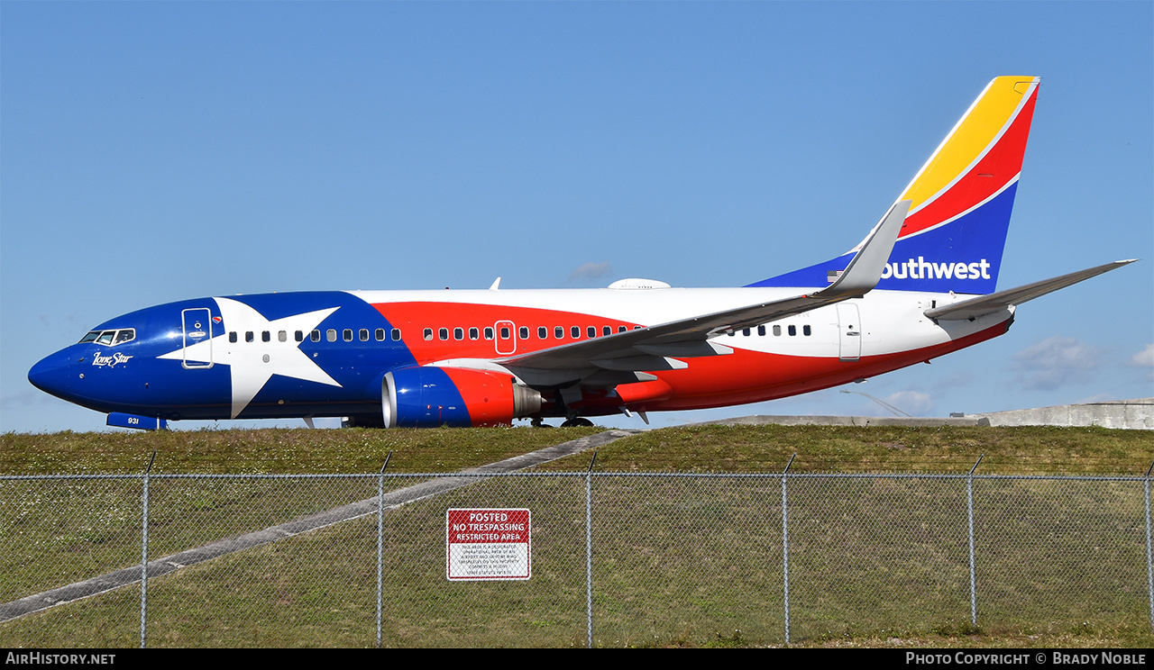Aircraft Photo of N931WN | Boeing 737-7H4 | Southwest Airlines | AirHistory.net #320658
