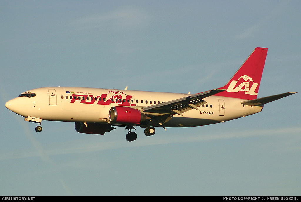 Aircraft Photo of LY-AQX | Boeing 737-322 | FlyLAL - Lithuanian Airlines | AirHistory.net #320697