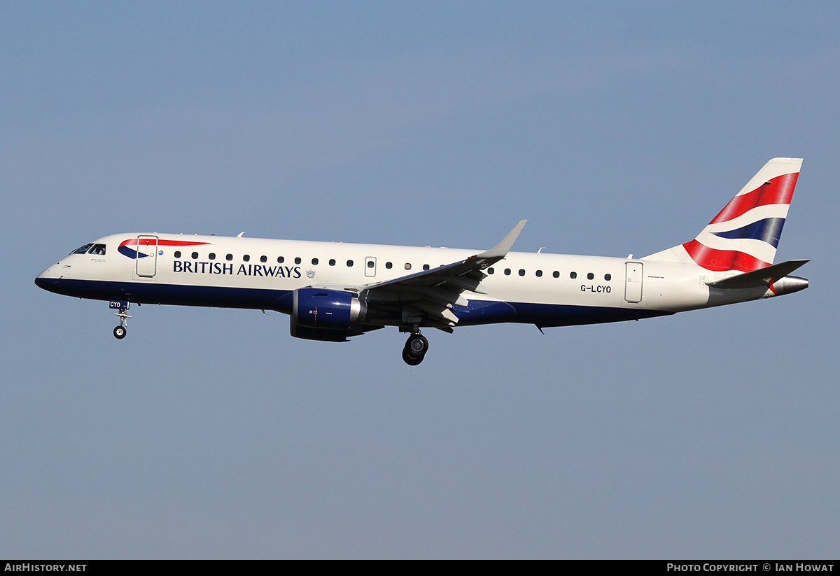 Aircraft Photo of G-LCYO | Embraer 190SR (ERJ-190-100SR) | British Airways | AirHistory.net #320725