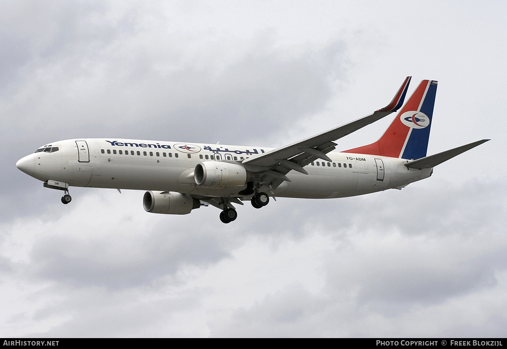 Aircraft Photo of 7O-ADM | Boeing 737-8Q8 | Yemenia - Yemen Airways | AirHistory.net #320792