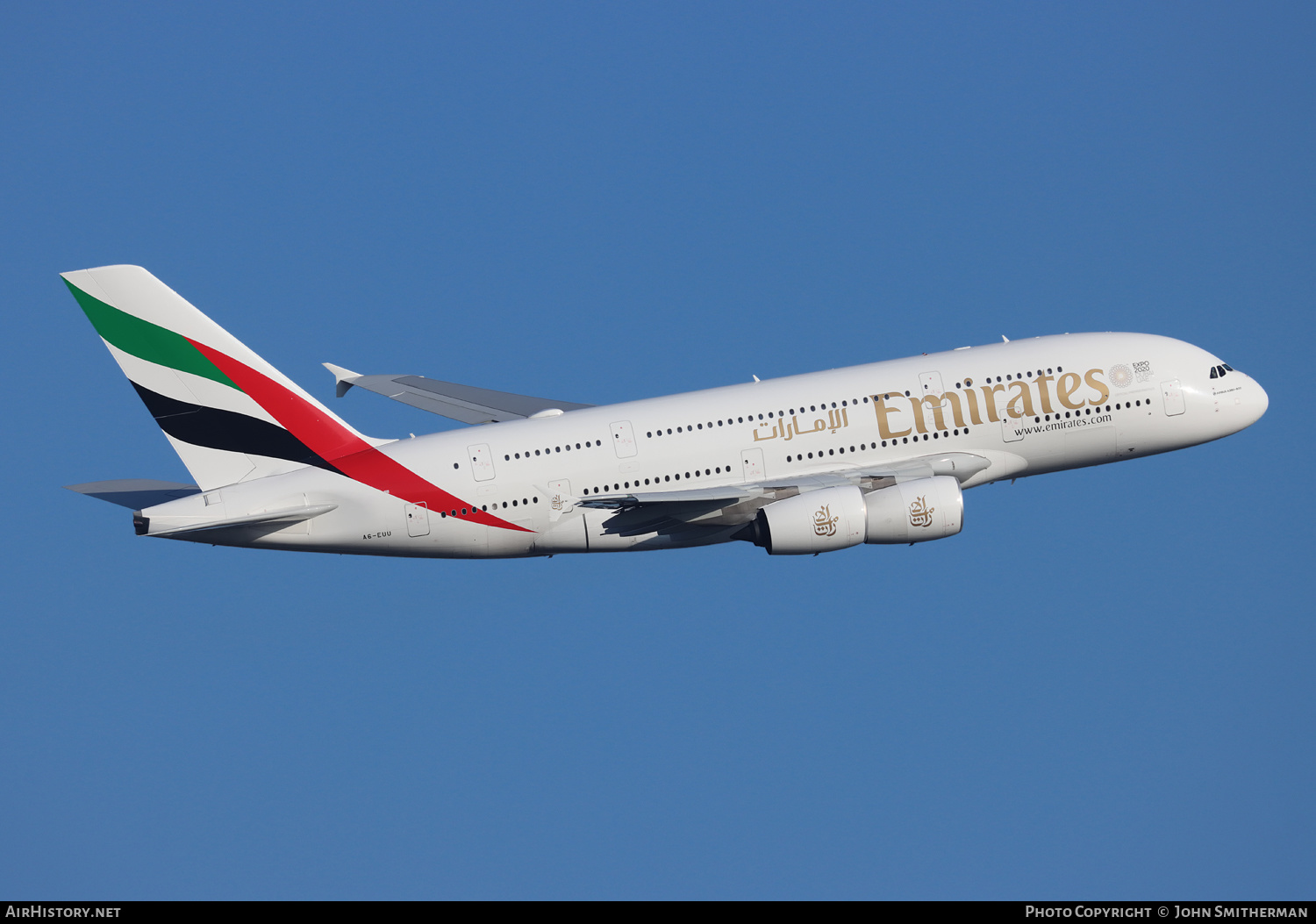 Aircraft Photo of A6-EUU | Airbus A380-842 | Emirates | AirHistory.net #320848