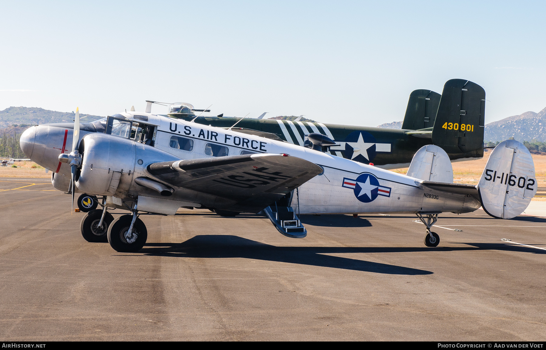 Aircraft Photo of N2833G / 51-11602 | Beech C-45H Expeditor | USA - Air Force | AirHistory.net #321123