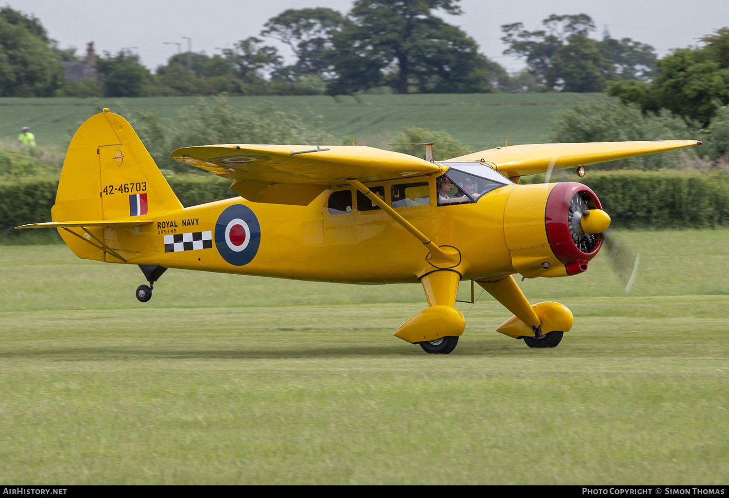 Aircraft Photo of N69745 / 42-46703 | Stinson AT-19 Reliant (V-77) | UK - Navy | AirHistory.net #321156