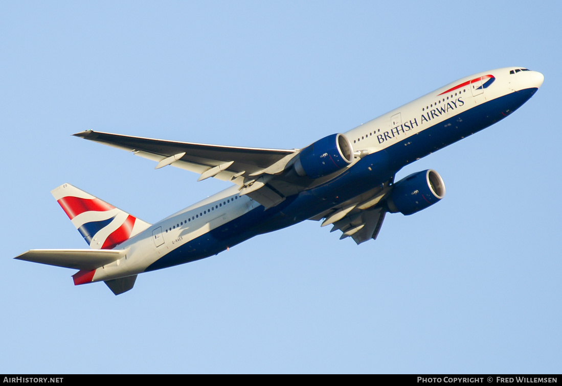 Aircraft Photo of G-RAES | Boeing 777-236/ER | British Airways | AirHistory.net #321265