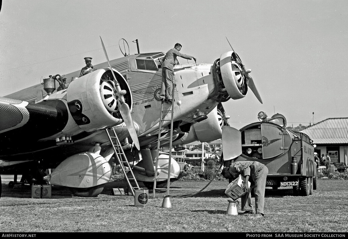 Aircraft Photo of ZS-AFB | Junkers Ju 52/3m | South African Airways - Suid-Afrikaanse Lugdiens | AirHistory.net #321524