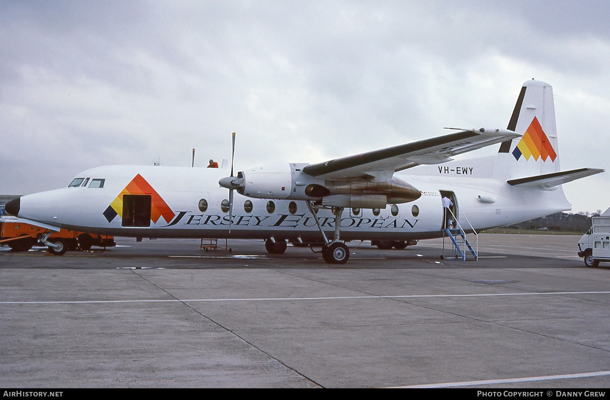 Aircraft Photo of VH-EWY | Fokker F27-500 Friendship | Jersey European Airways | AirHistory.net #321641
