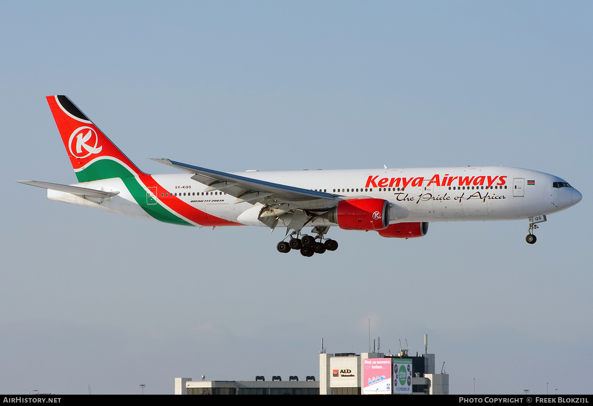 Aircraft Photo of 5Y-KQS | Boeing 777-2U8/ER | Kenya Airways | AirHistory.net #321680