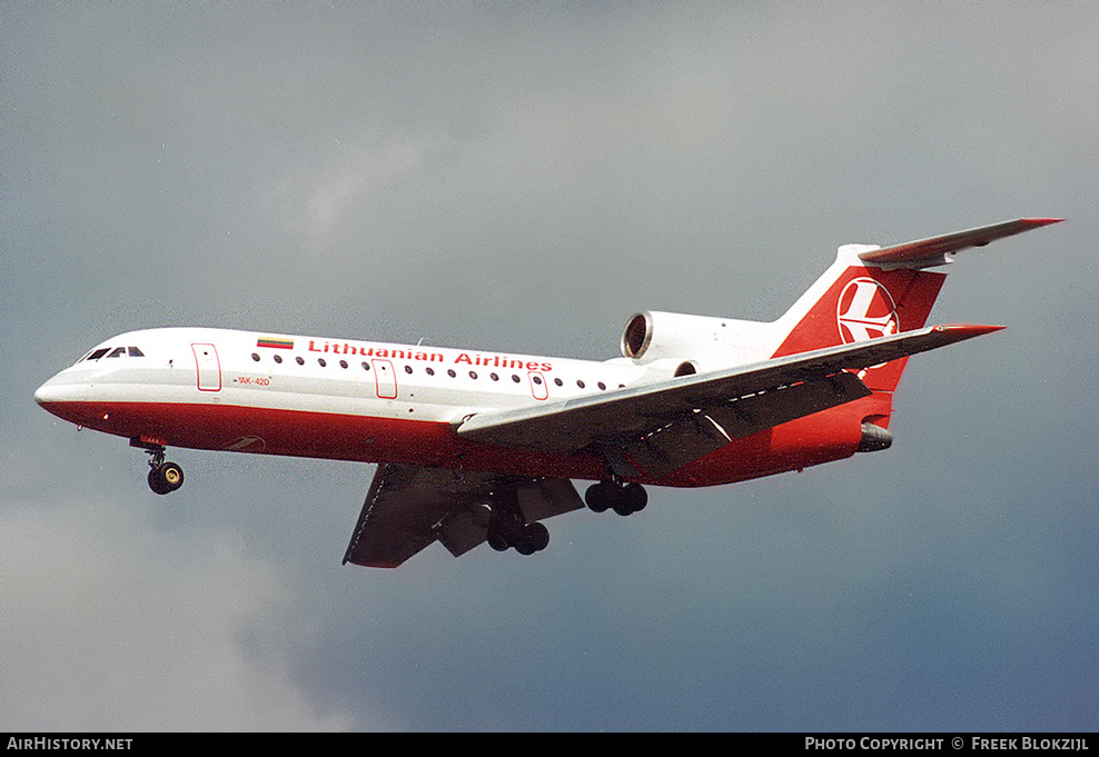 Aircraft Photo of LY-AAX | Yakovlev Yak-42D | Lithuanian Airlines | AirHistory.net #321805
