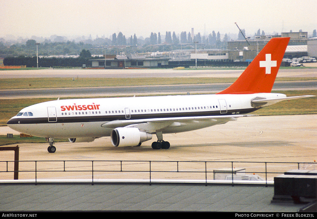 Aircraft Photo of HB-IPE | Airbus A310-221 | Swissair | AirHistory.net #321861