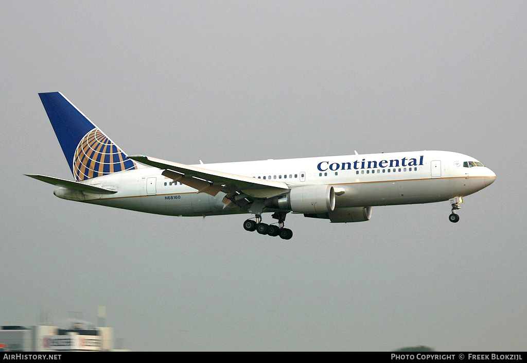 Aircraft Photo of N68160 | Boeing 767-224/ER | Continental Airlines | AirHistory.net #321916
