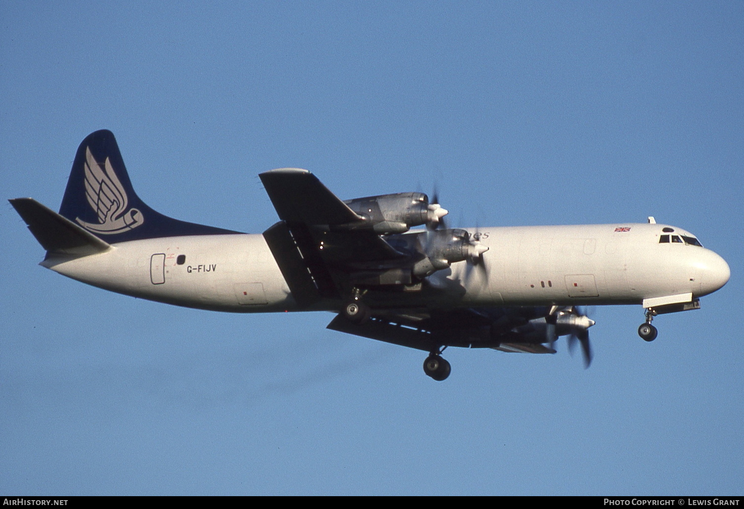 Aircraft Photo of G-FIJV | Lockheed L-188C(F) Electra | Hunting Cargo Airlines | AirHistory.net #322030