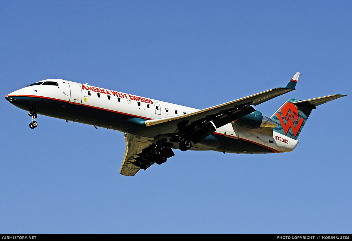 Aircraft Photo of N77302 | Bombardier CRJ-200LR (CL-600-2B19) | America West Express | AirHistory.net #322042