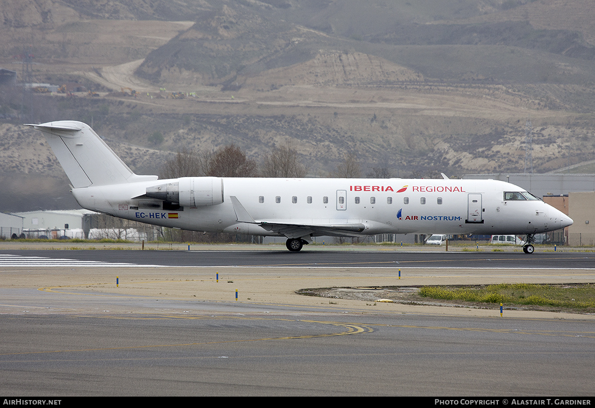 Aircraft Photo of EC-HEK | Bombardier CRJ-200ER (CL-600-2B19) | Iberia Regional | AirHistory.net #322105