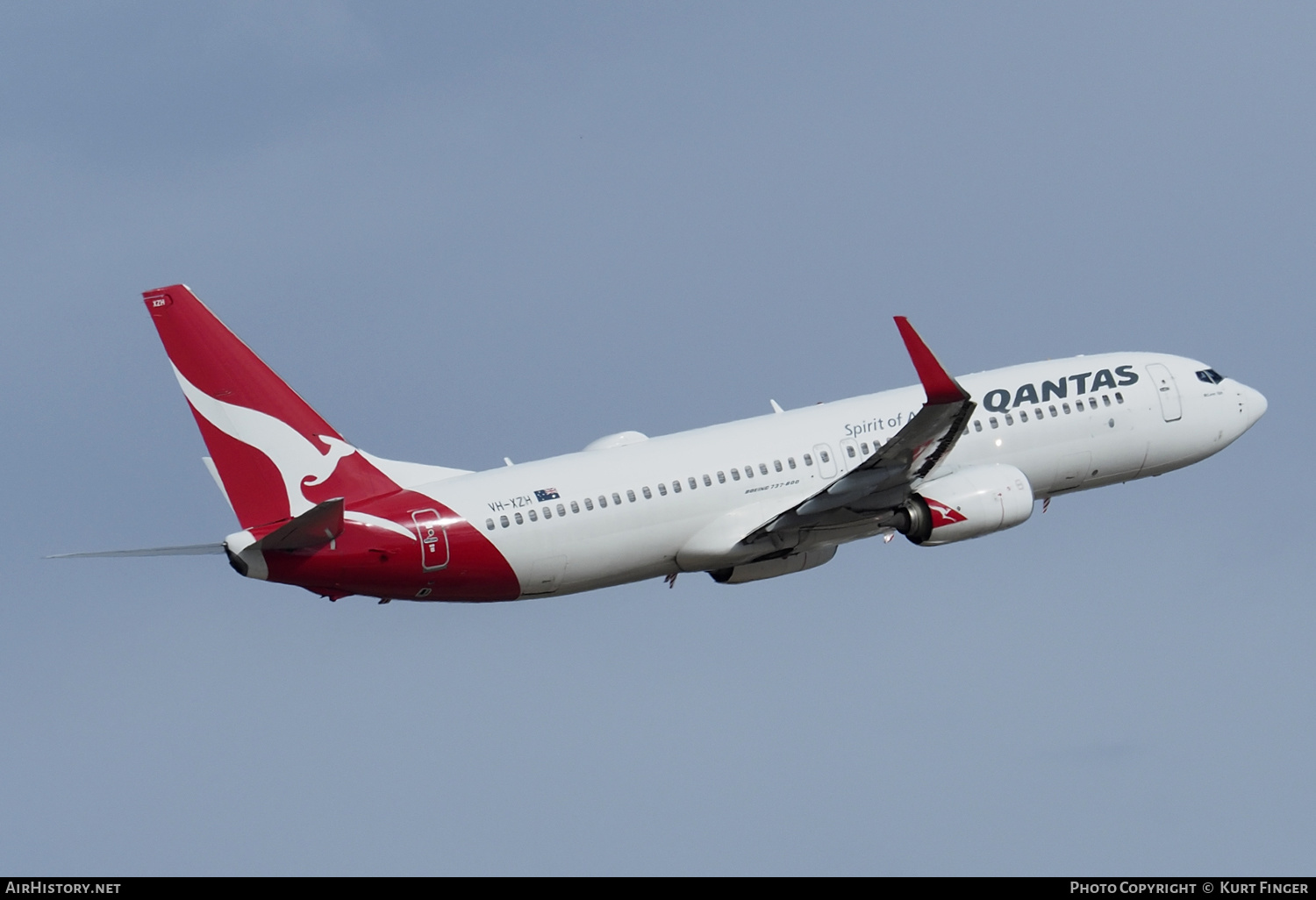 Aircraft Photo of VH-XZH | Boeing 737-838 | Qantas | AirHistory.net #322111