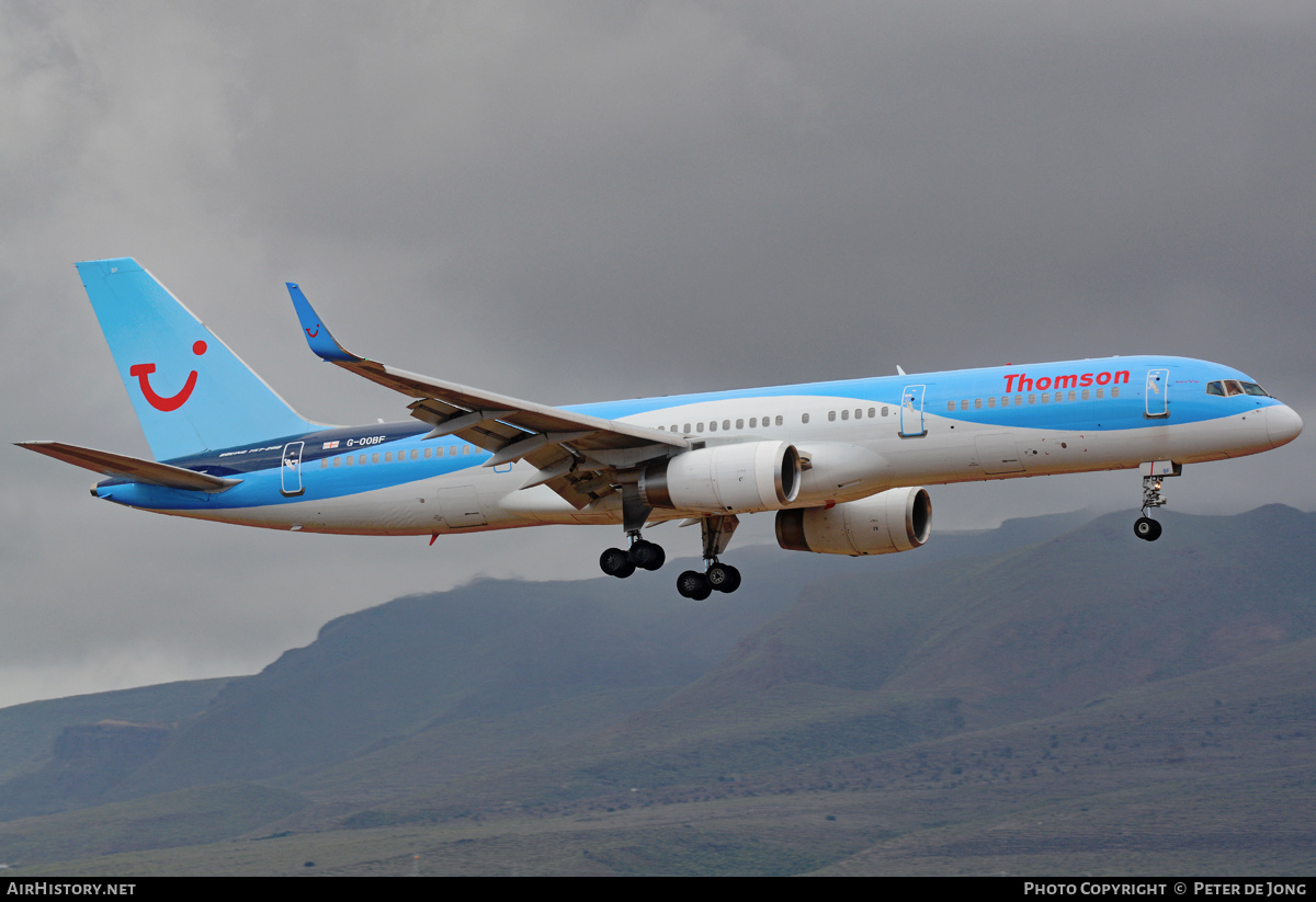 Aircraft Photo of G-OOBF | Boeing 757-28A | Thomson Airways | AirHistory.net #322115