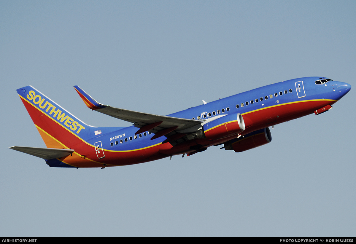 Aircraft Photo of N430WN | Boeing 737-7H4 | Southwest Airlines | AirHistory.net #322559