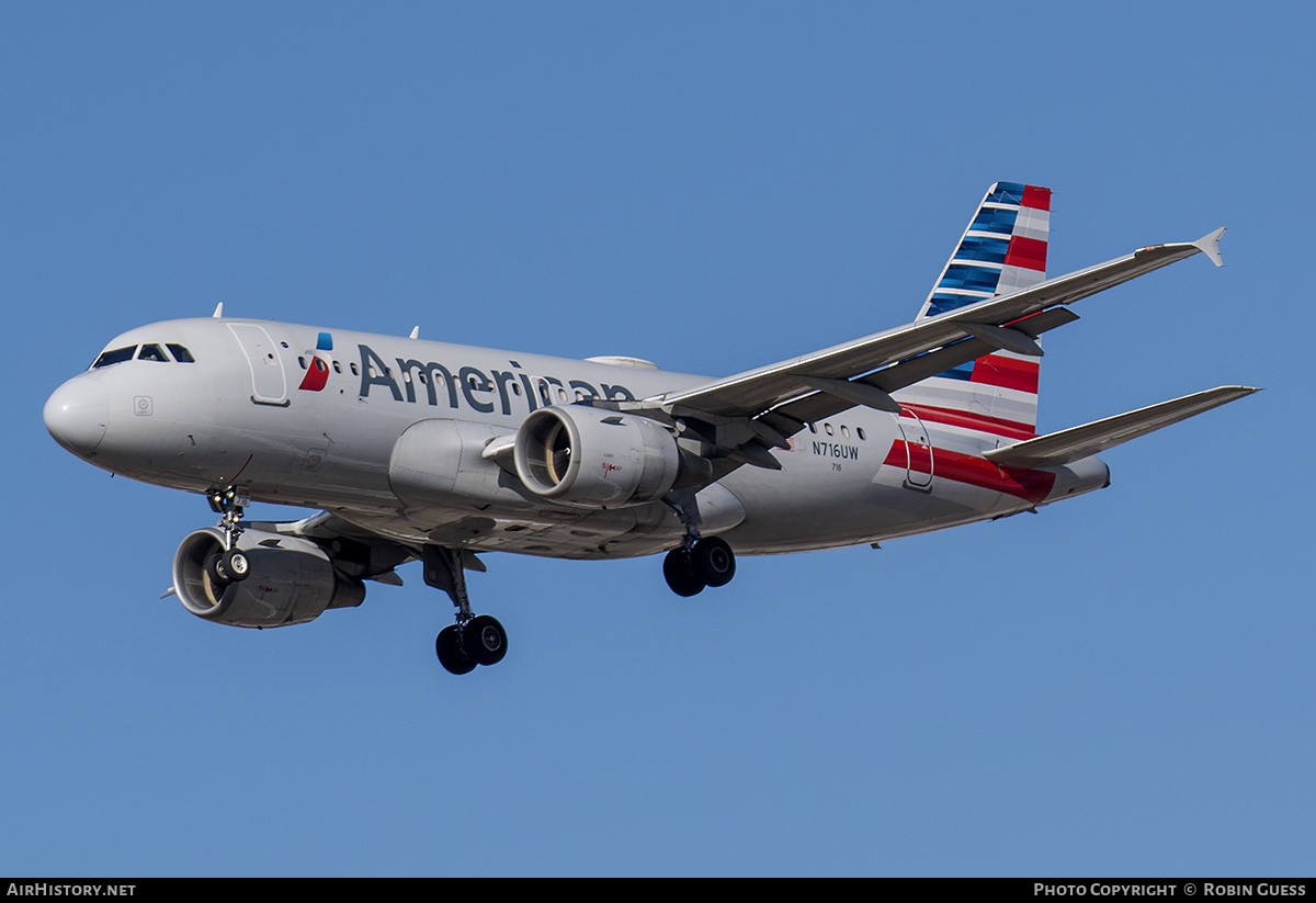 Aircraft Photo of N716UW | Airbus A319-112 | American Airlines | AirHistory.net #322631