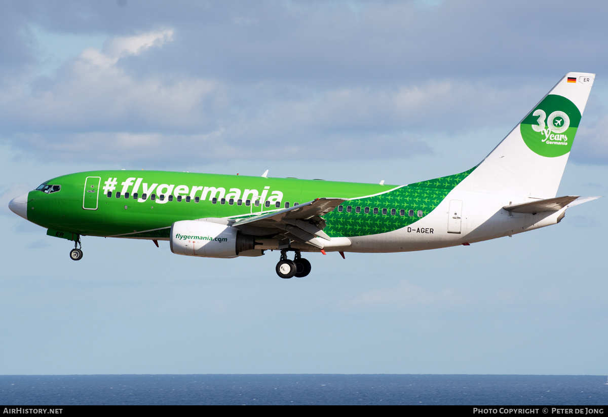 Aircraft Photo of D-AGER | Boeing 737-75B | Germania | AirHistory.net #322634