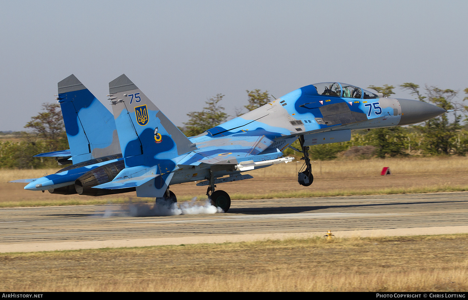 Aircraft Photo of 75 blue | Sukhoi Su-27UB | Ukraine - Air Force | AirHistory.net #322733