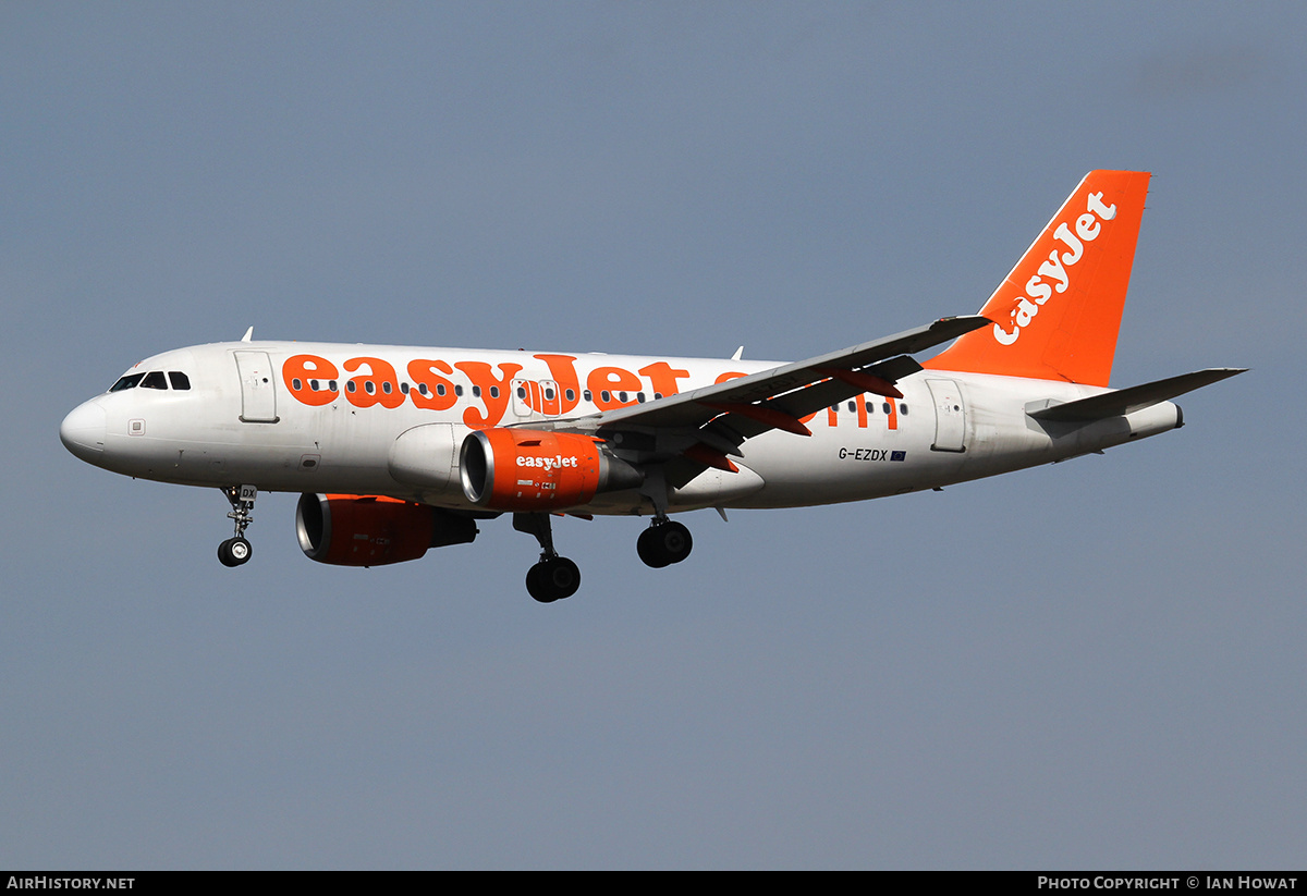 Aircraft Photo of G-EZDX | Airbus A319-111 | EasyJet | AirHistory.net #322877