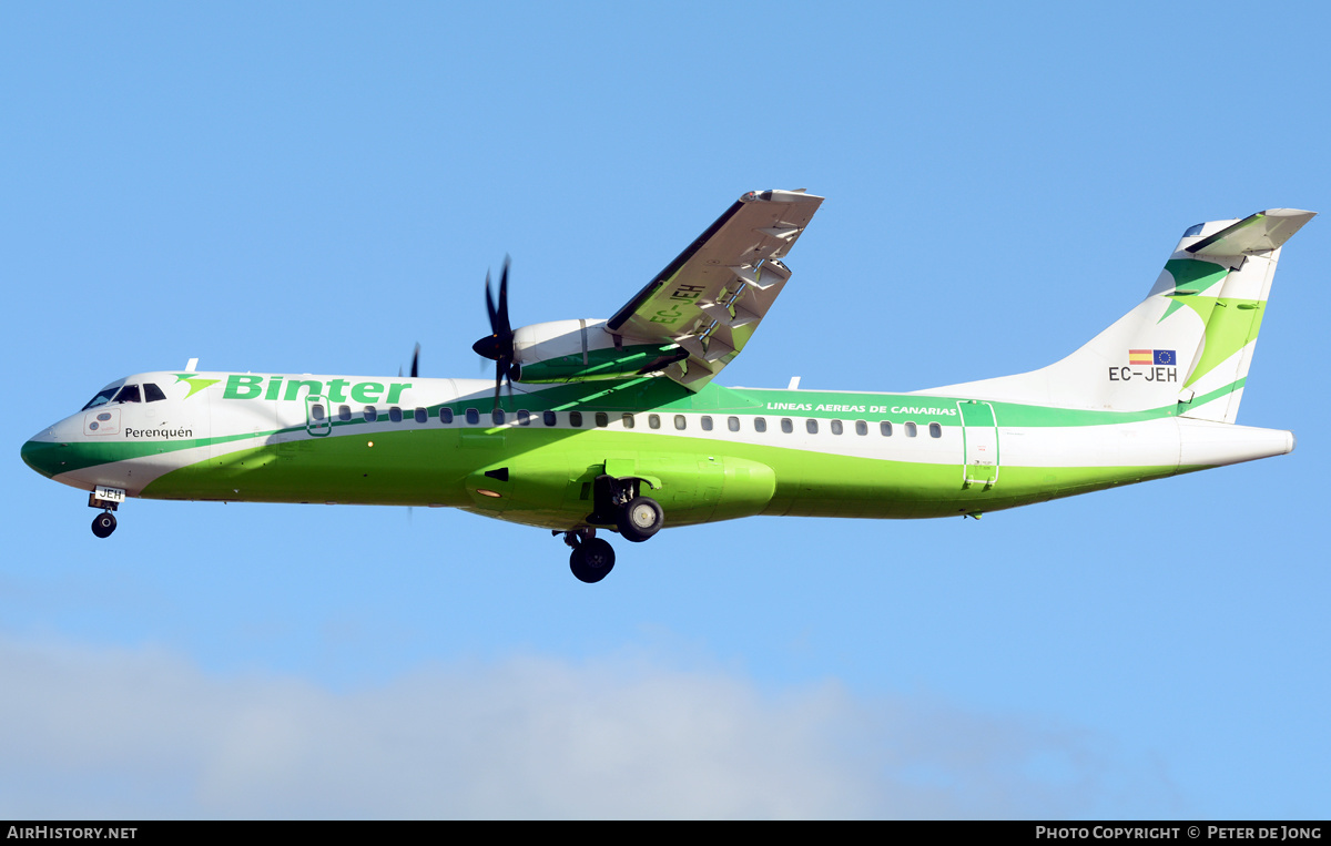 Aircraft Photo of EC-JEH | ATR ATR-72-500 (ATR-72-212A) | Binter Canarias | AirHistory.net #322912