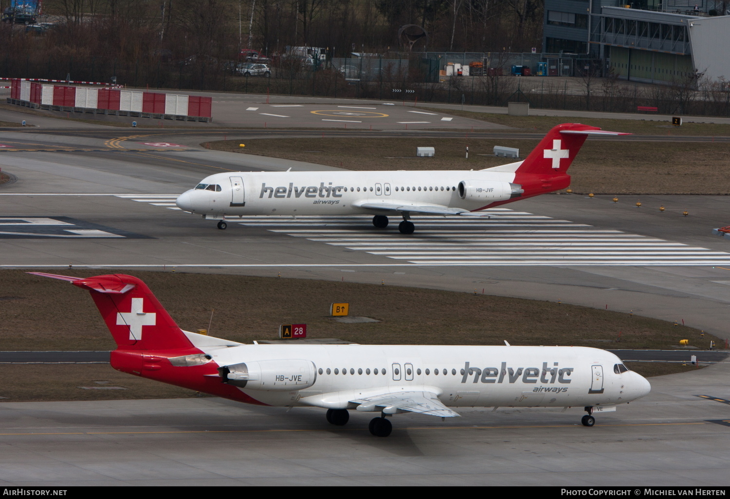 Aircraft Photo of HB-JVE | Fokker 100 (F28-0100) | Helvetic Airways | AirHistory.net #322940