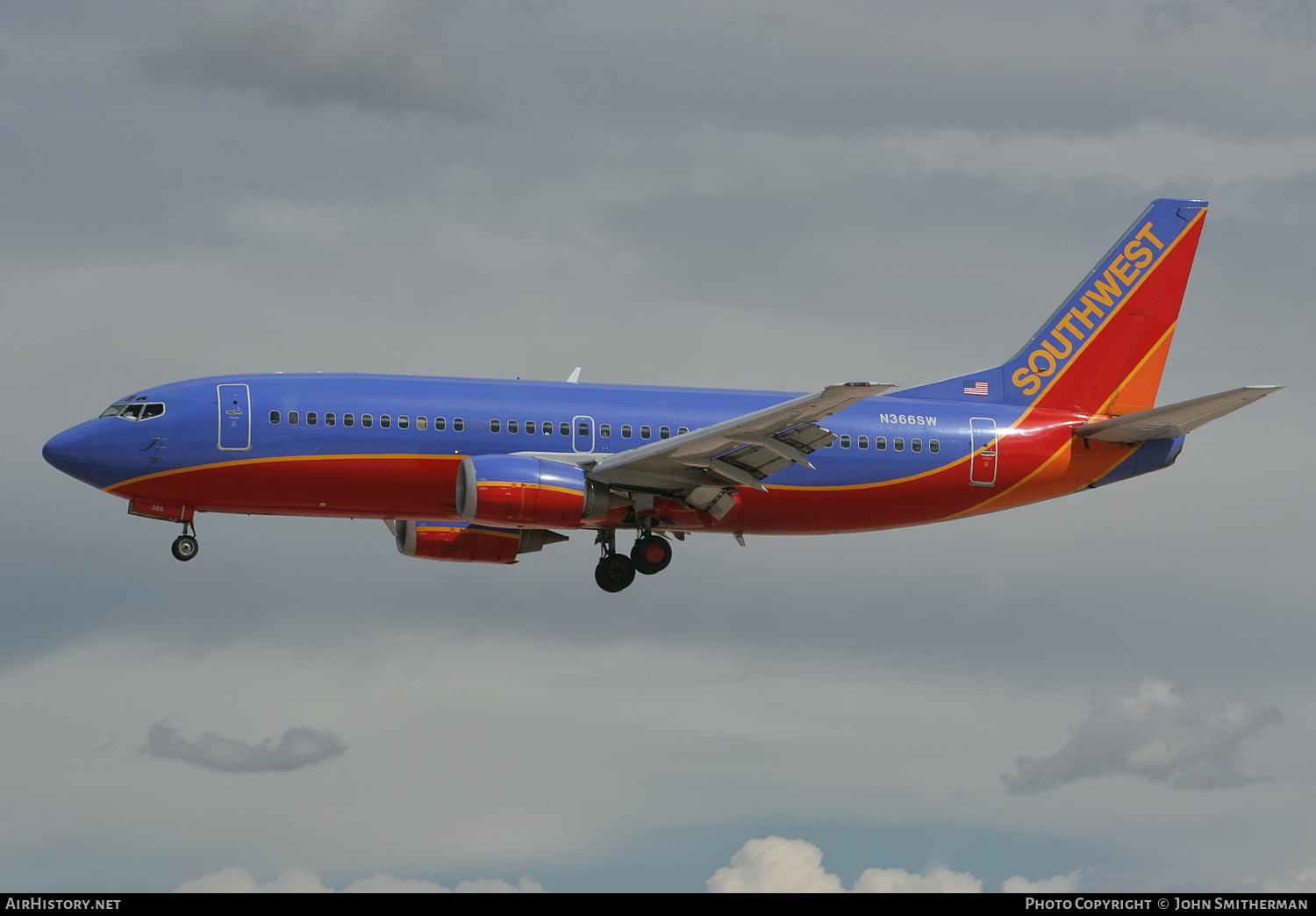 Aircraft Photo of N366SW | Boeing 737-3H4 | Southwest Airlines | AirHistory.net #322963