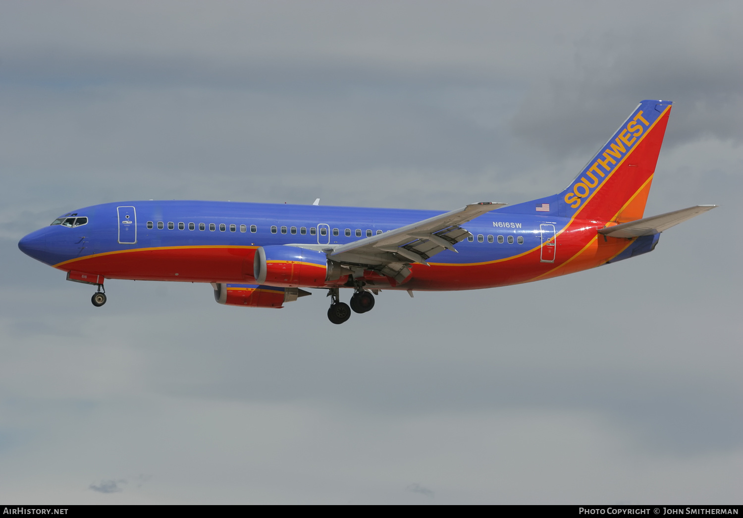 Aircraft Photo of N616SW | Boeing 737-3H4 | Southwest Airlines | AirHistory.net #323000