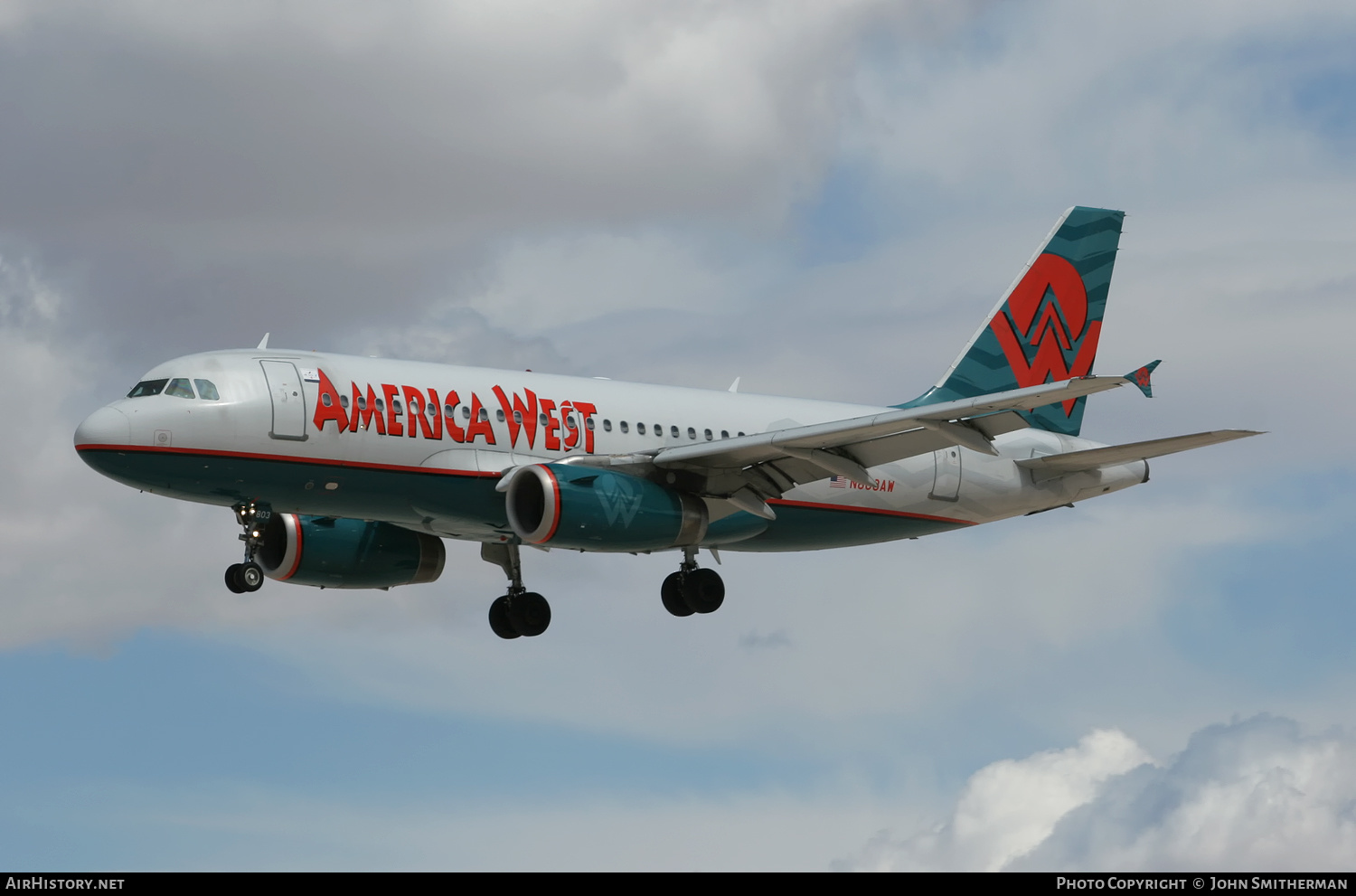 Aircraft Photo of N803AW | Airbus A319-132 | America West Airlines | AirHistory.net #323004