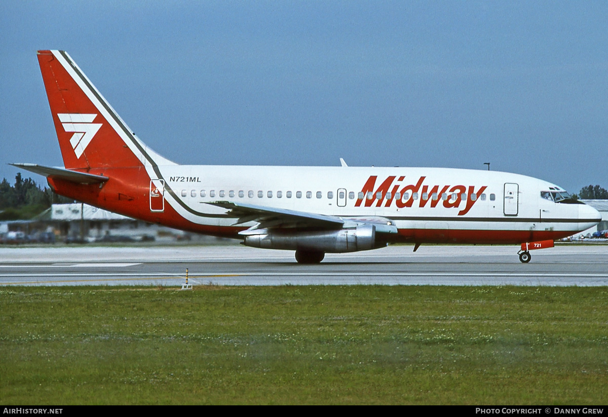Aircraft Photo of N721ML | Boeing 737-2T4/Adv | Midway Airlines | AirHistory.net #323182