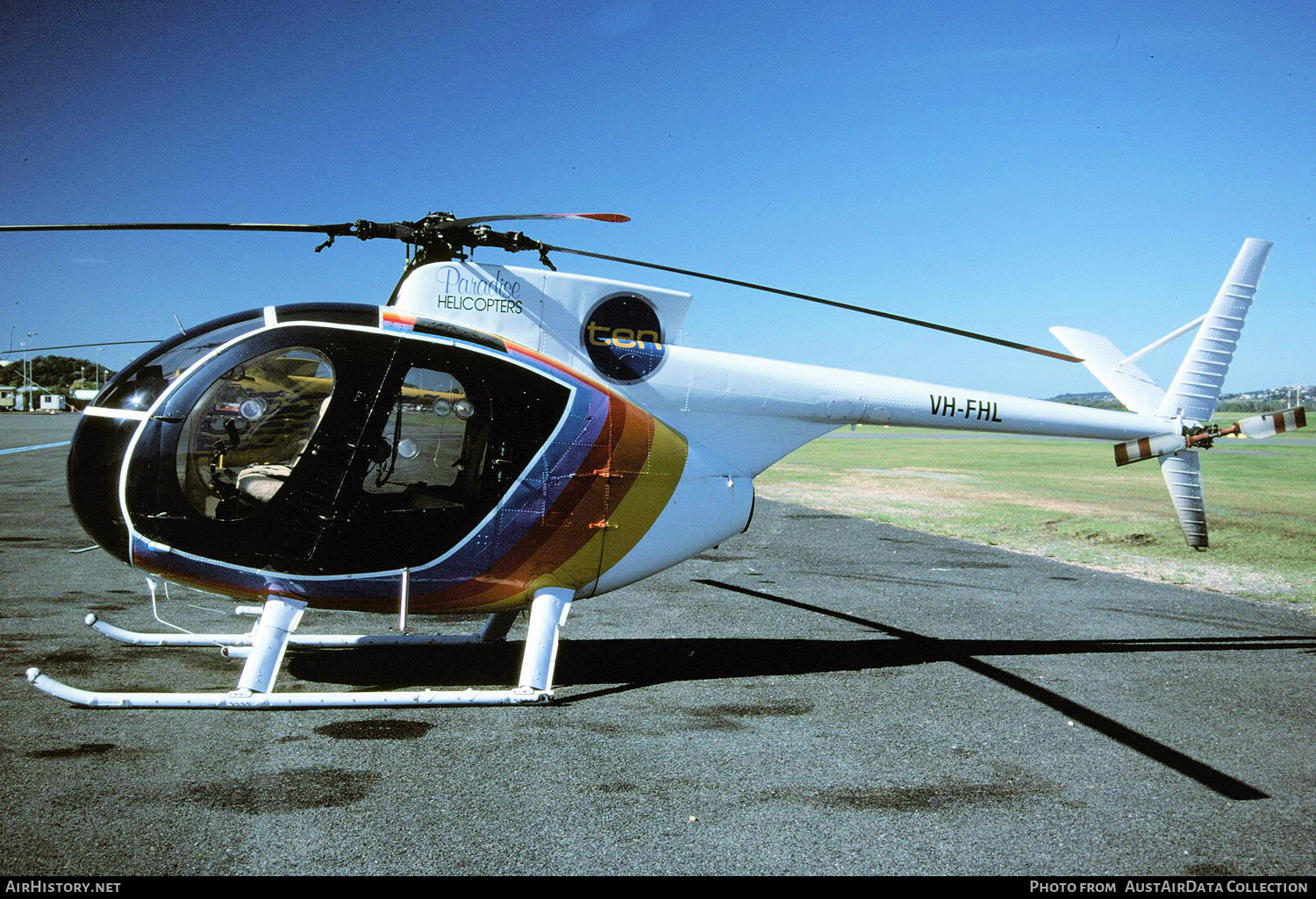 Aircraft Photo of VH-FHL | Kawasaki-Hughes 369HS (500C) | Paradise Helicopters | AirHistory.net #323430