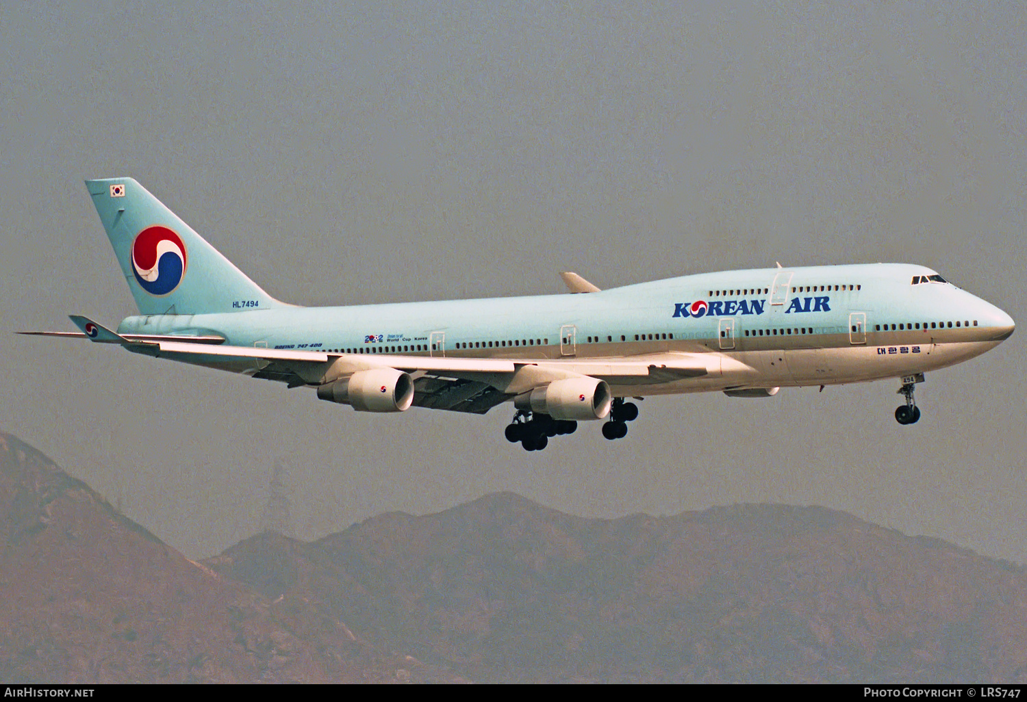 Aircraft Photo of HL7494 | Boeing 747-4B5 | Korean Air | AirHistory.net #323467