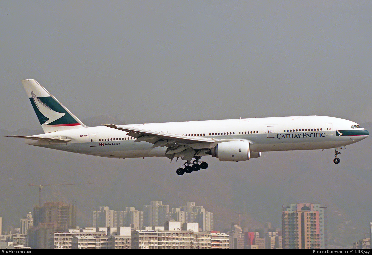 Aircraft Photo of VR-HND | Boeing 777-267 | Cathay Pacific Airways | AirHistory.net #323494